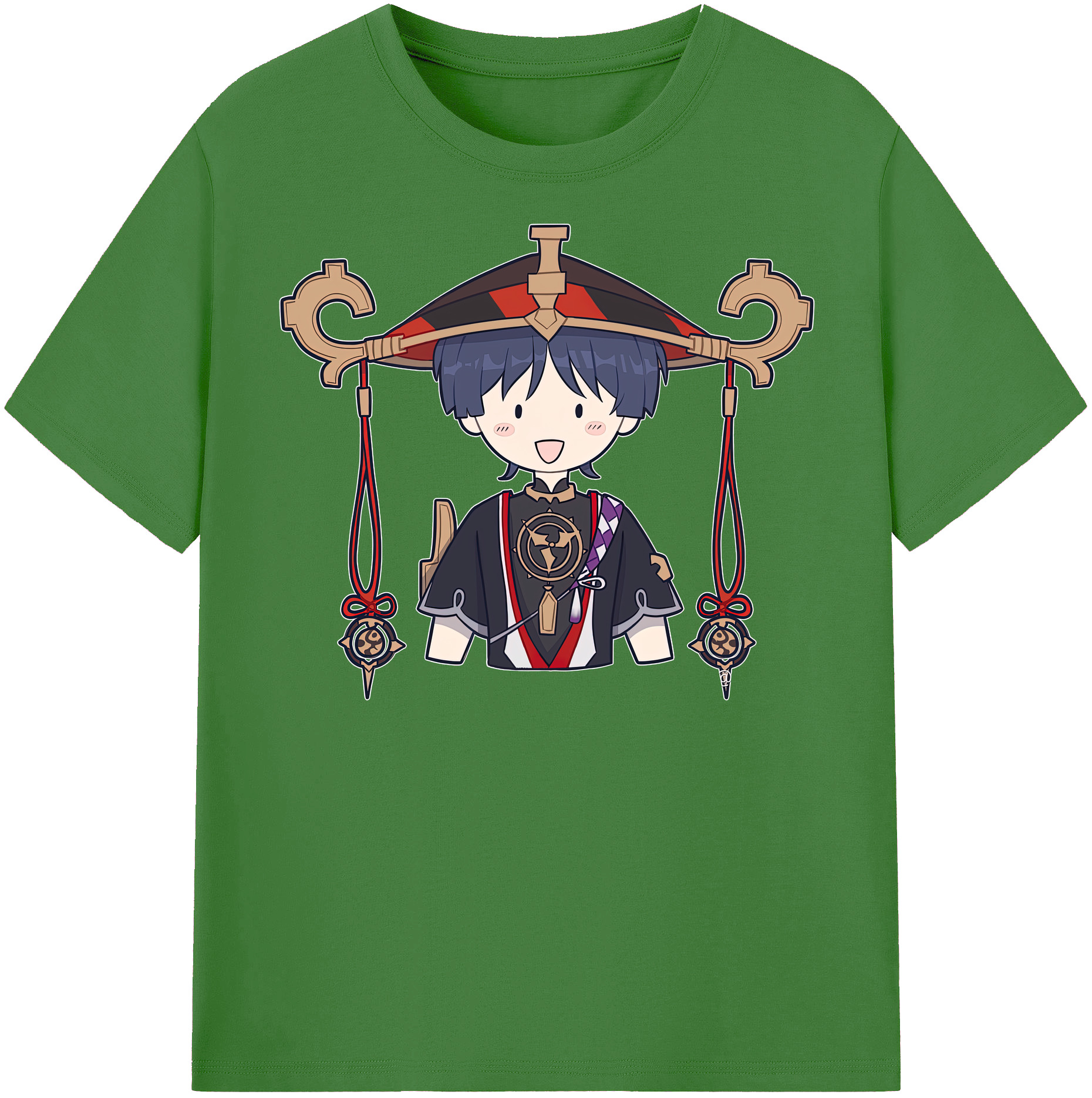 げんし神 さんペい genshin Sanpei レディースカジュアルプリントTシャツ（綿100％）